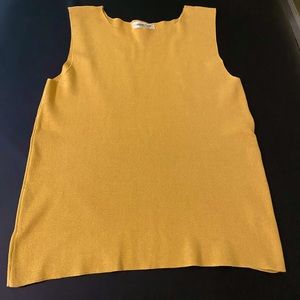 Women’s mustard sleeveless blouse